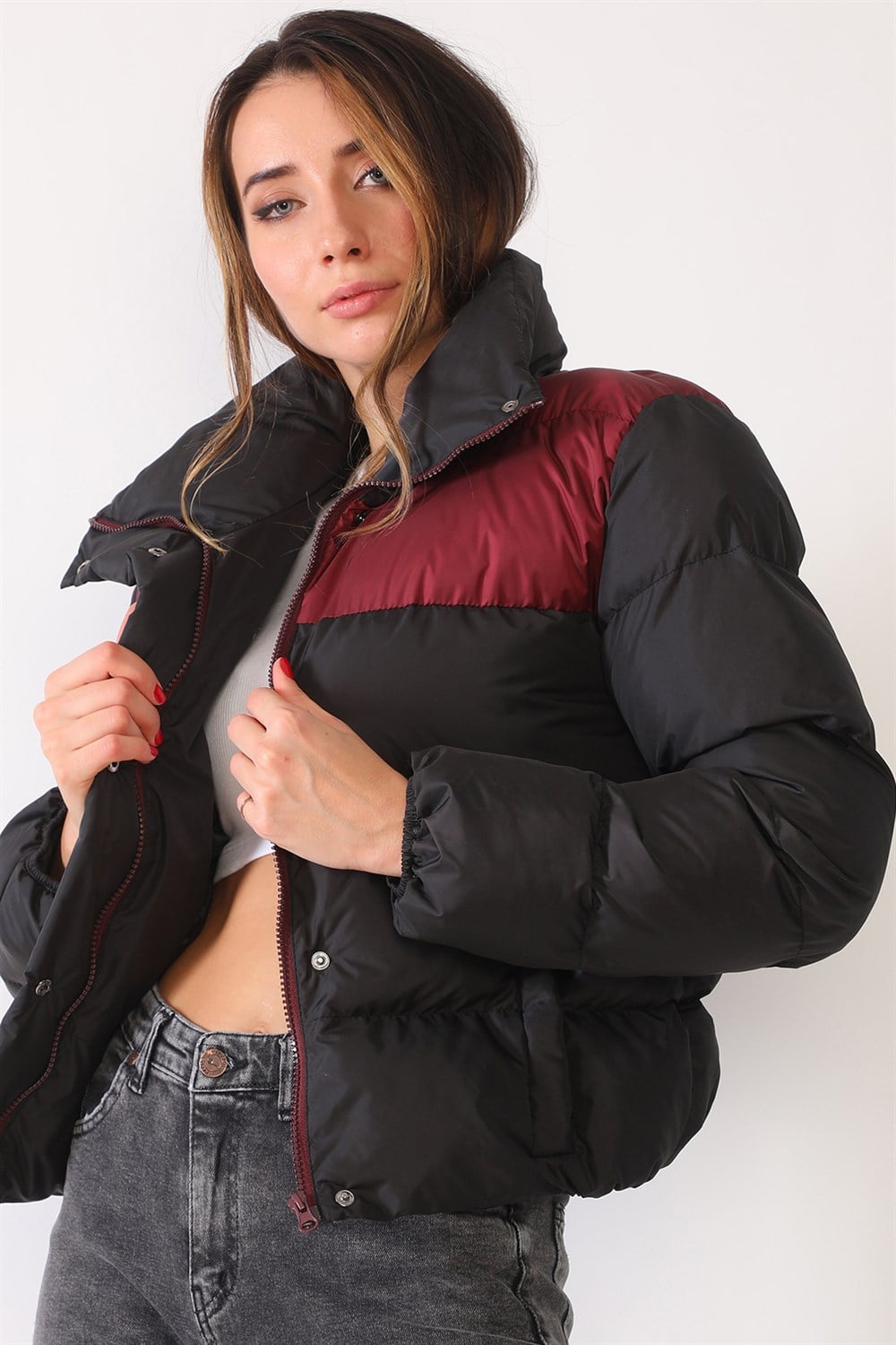 Z6649 DEWBERRY BAYAN MONT-SİYAH-BORDO