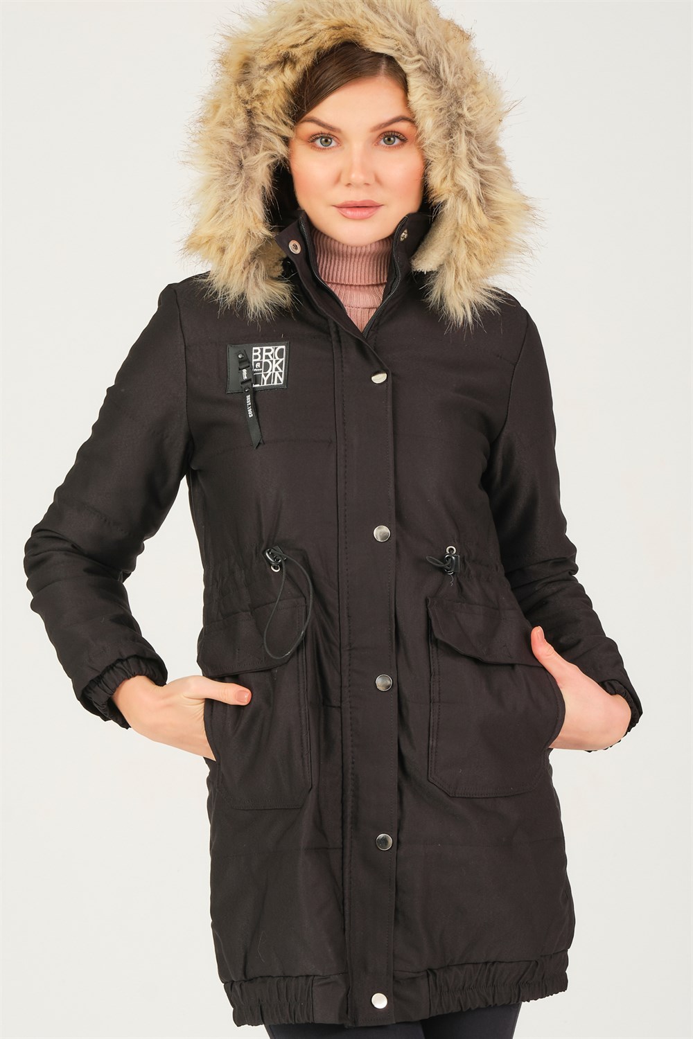 Z6712 DEWBERRY CREMONA  BAYAN KABAN-SİYAH