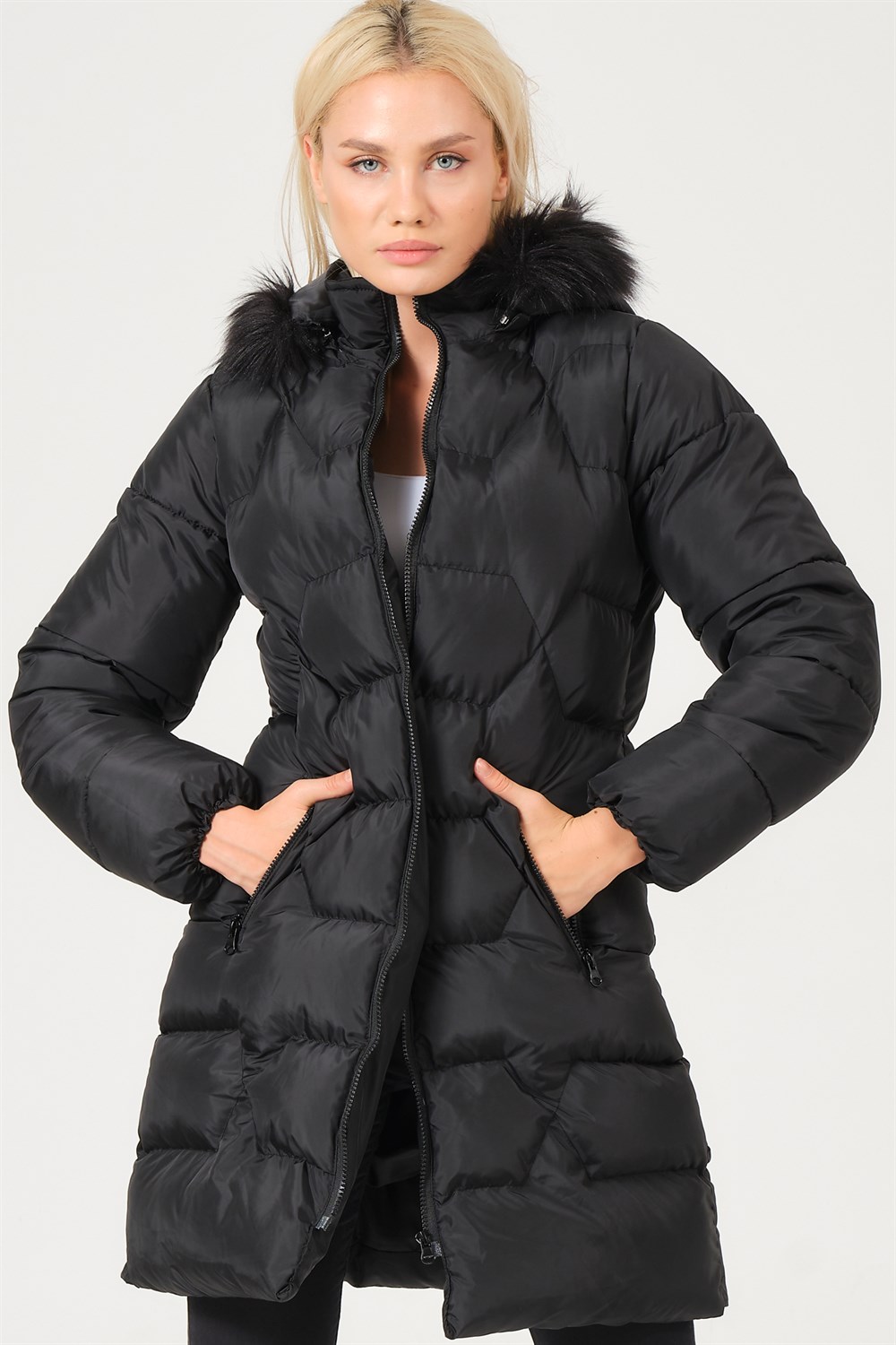 Z6760 DEWBERRY BAYAN KABAN-SİYAH