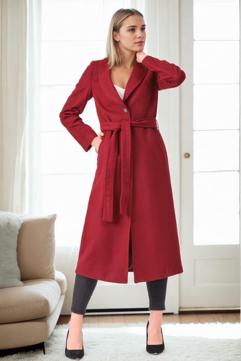 Z9681 DEWBERRY BAYAN PALTO-BORDO