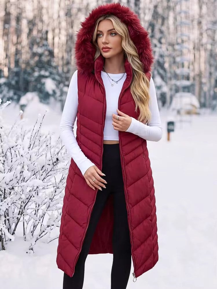 Z9725 DEWBERRY BAYAN YELEK-AÇIK BORDO
