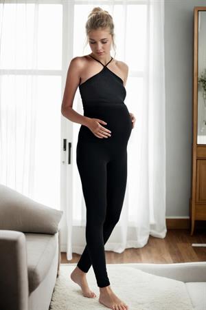 86606 Dewberry Thermal Warm Flexible Winter Pregnant Tights-SİYAH