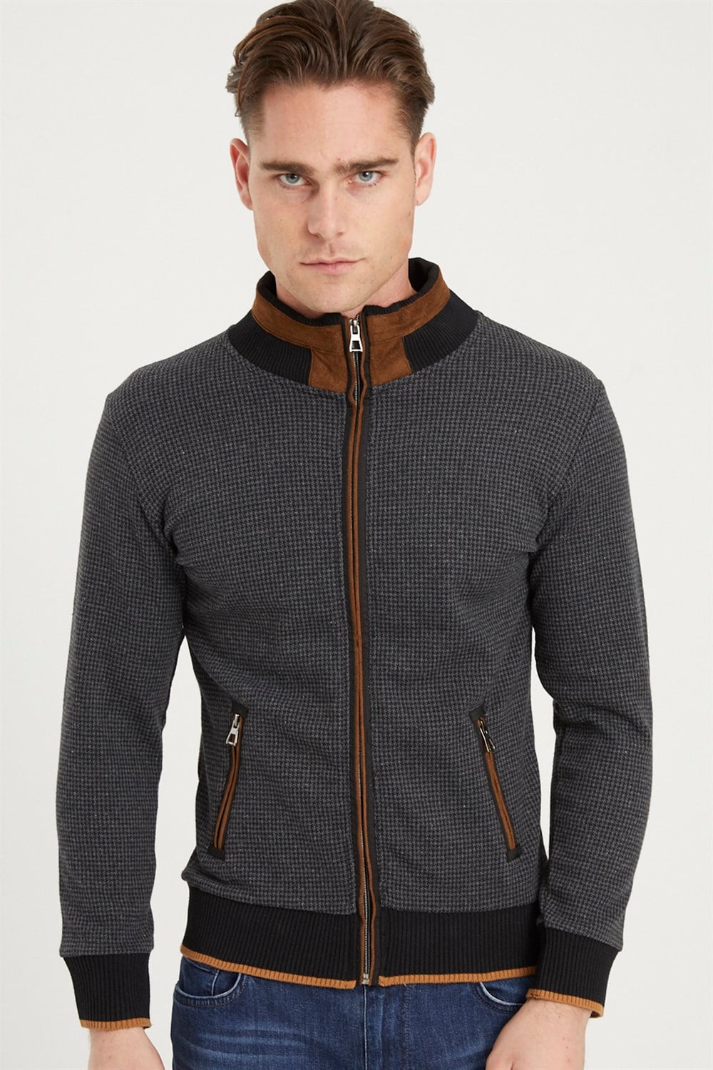 1021 DEWBERRY ERKEK SWEATSHIRT-ANTRASİT
