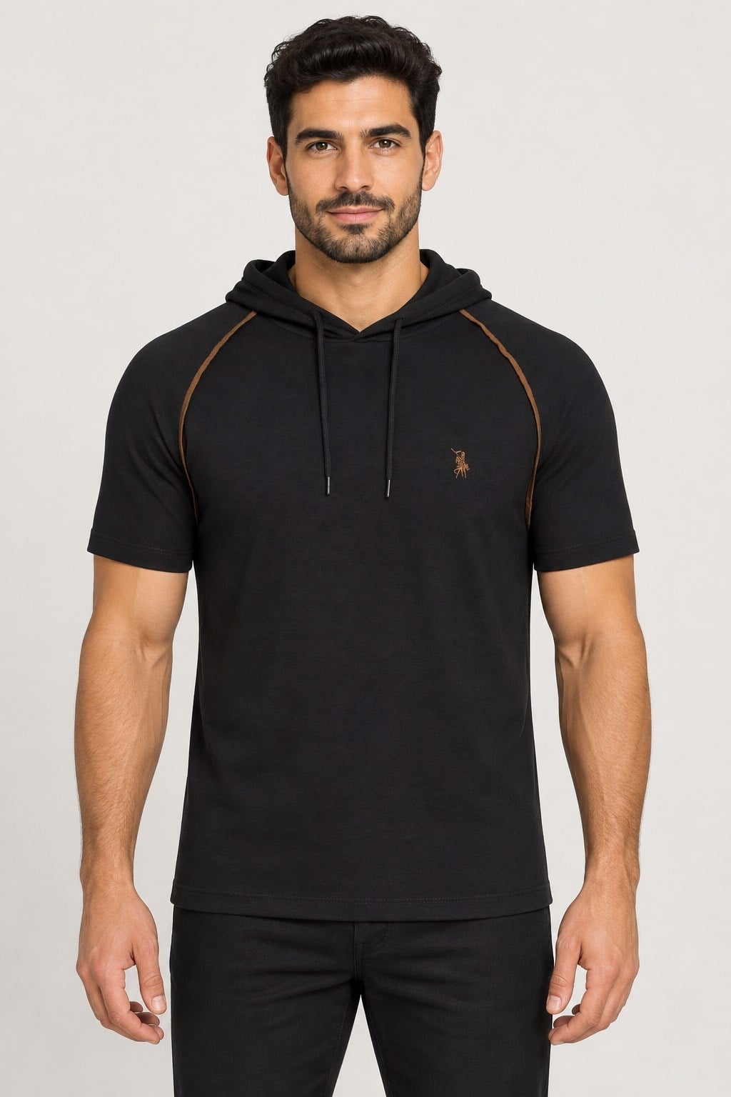 1021 DEWBERRY ERKEK SWEATSHIRT-DİAGONAL SİYAH-2