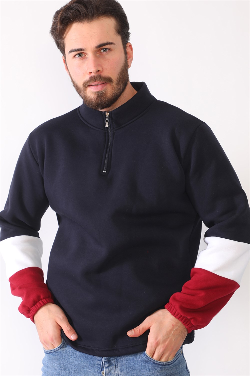 1041 DEWBERRY ERKEK SWEATSHIRT-LACİVERT