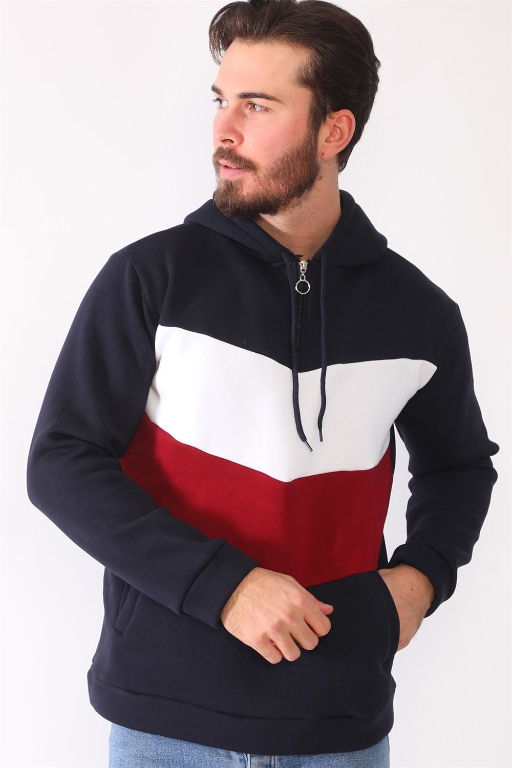 1044 DEWBERRY ERKEK SWEATSHIRT-LACİVERT