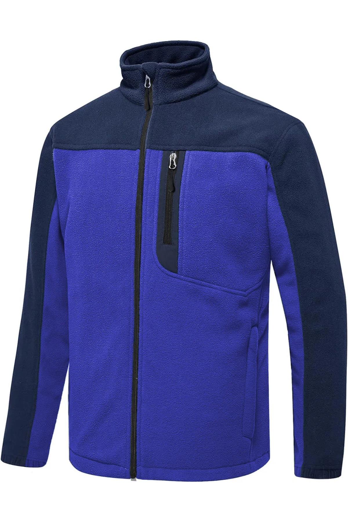 10914 Dewberry Zippered Mens Fleece Jacket-MAVİ