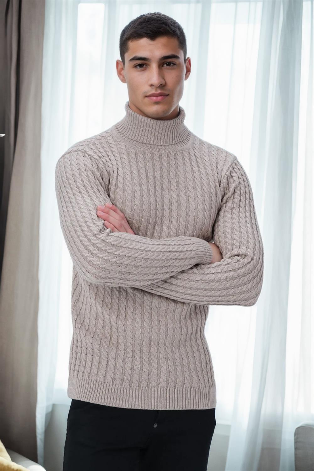 19295 Dewberry Turtleneck Mens Sweater-VİZON