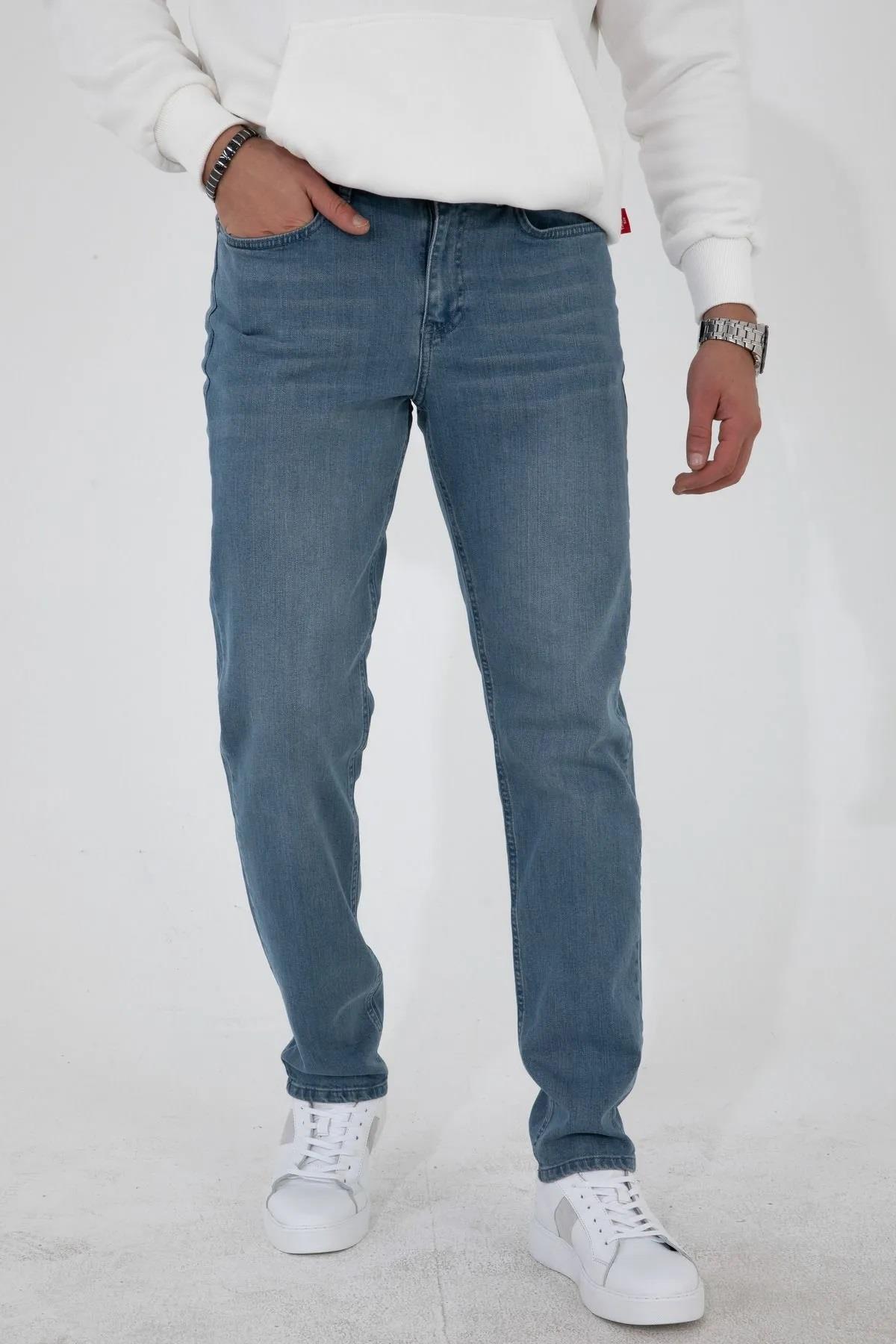 23648 Dewberry Regular Fit Stretchy Hlt Denim Mens Jeans-MAVİ