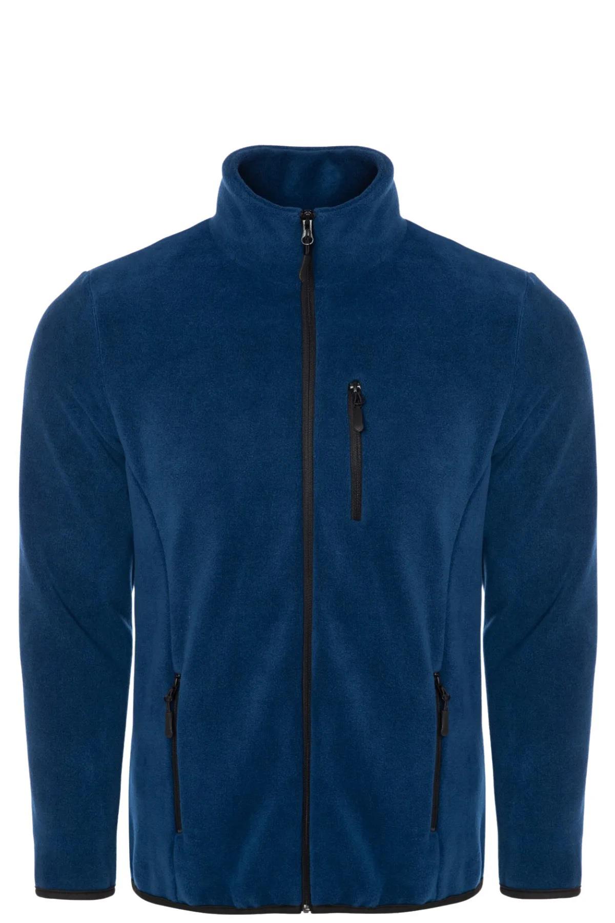 24601 Dewberry 5 Pocket Outdoor Full Zipper Fleece Jacket-İNDİGO