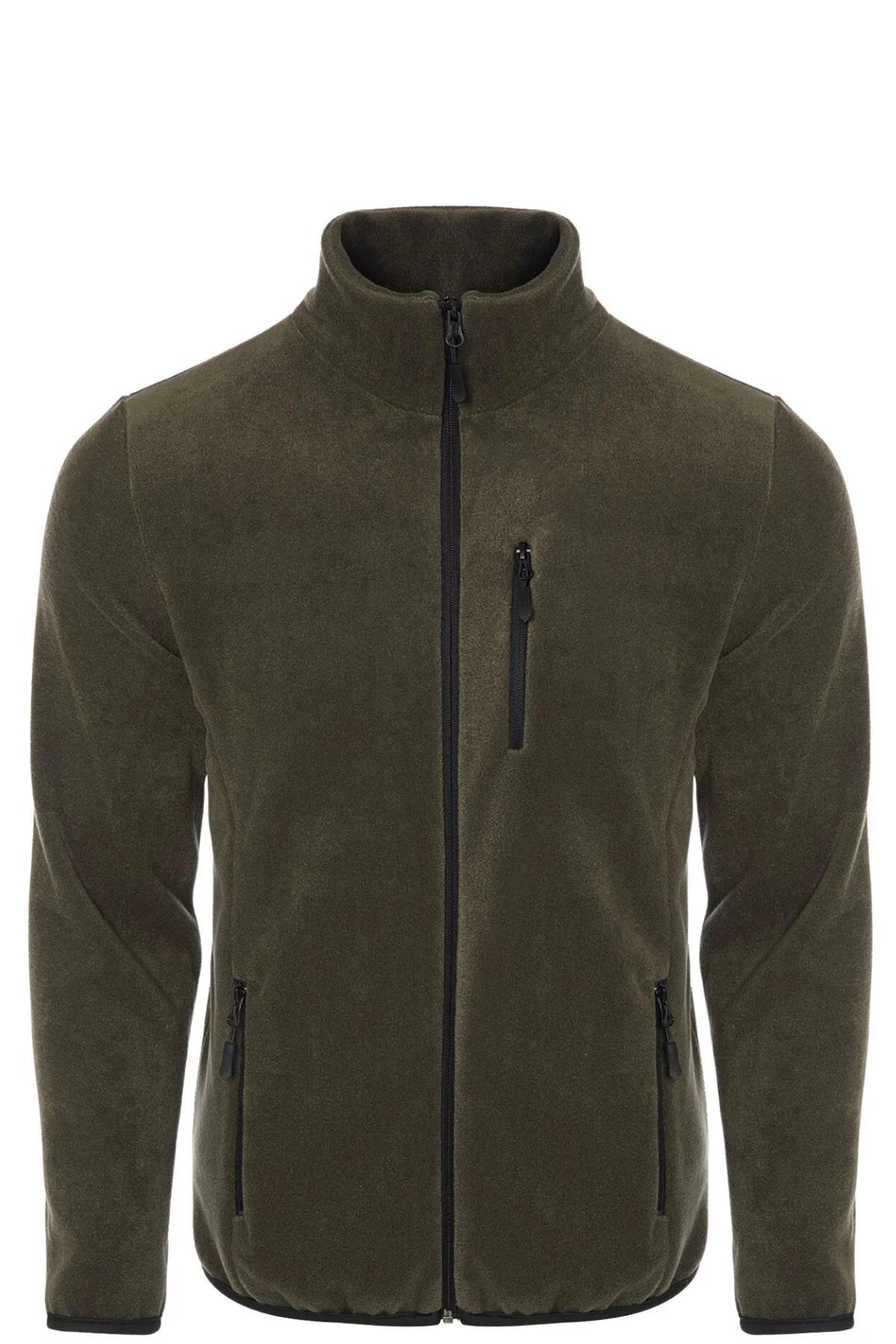24601 Dewberry 5 Pocket Outdoor Full Zipper Fleece Jacket-KOYU HAKİ