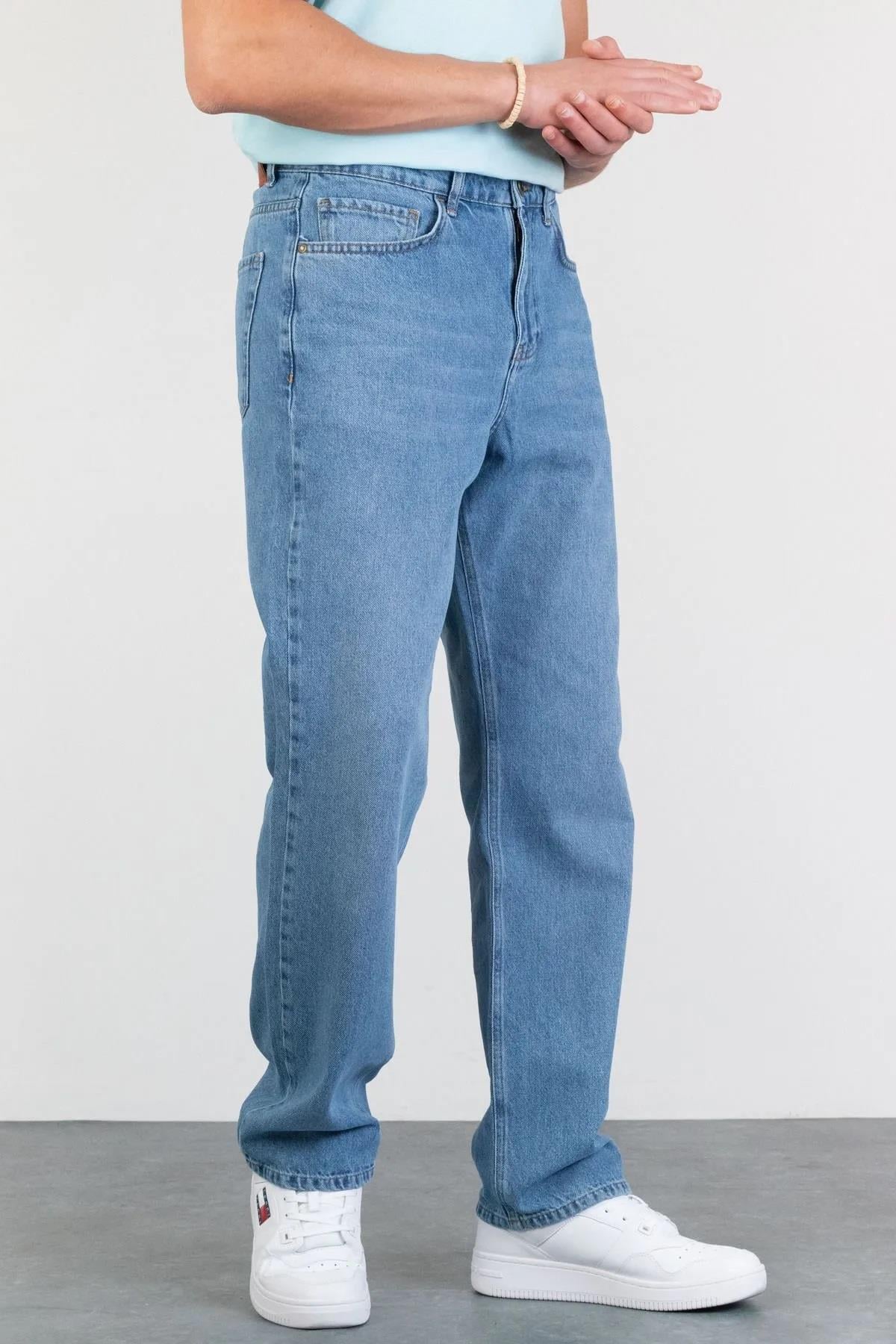 52334 Dewberry Baggy Fit Relaxed Cut Hlt Loose Mens Jeans-AÇIK MAVİ
