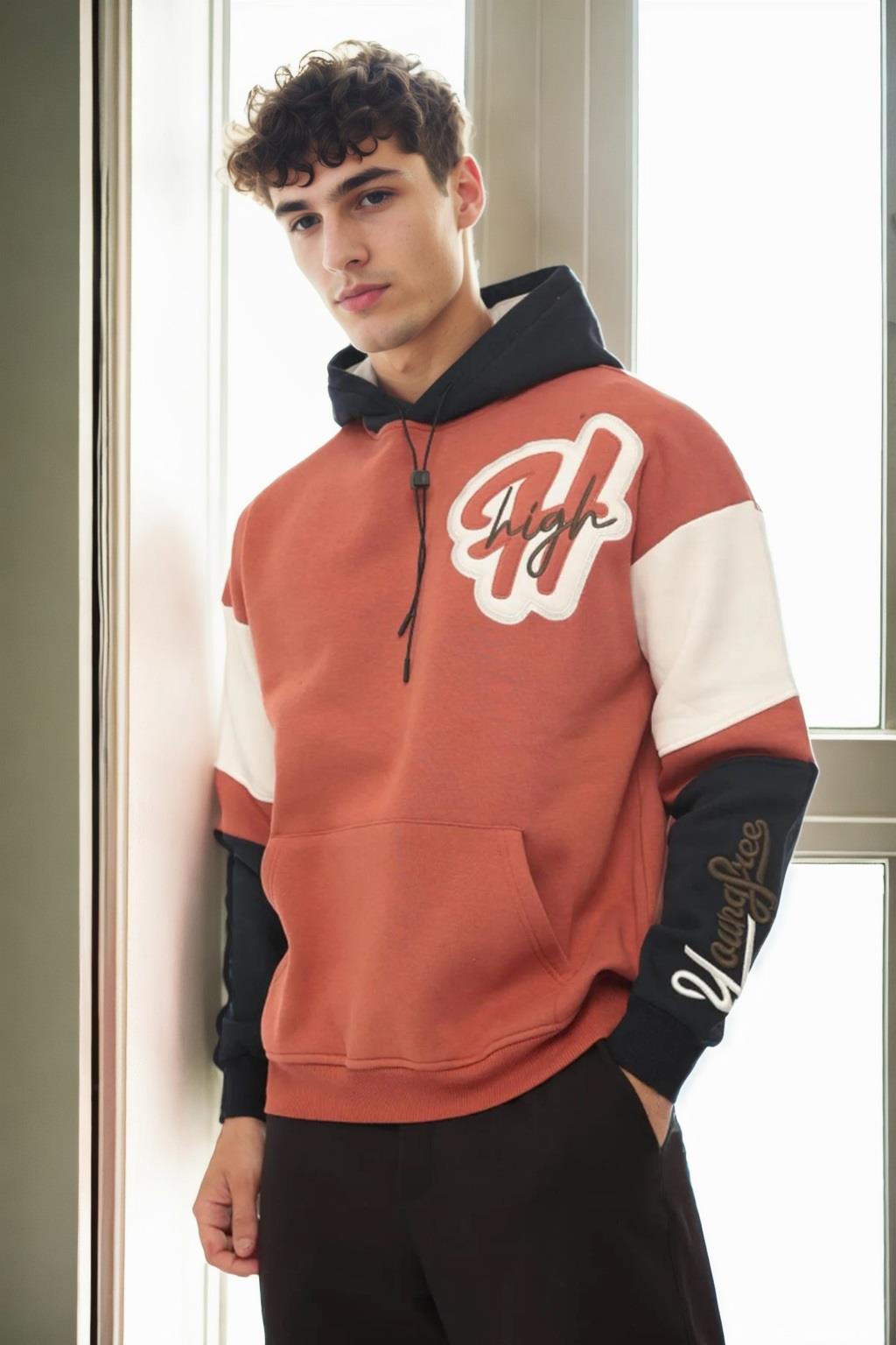 71185 Dewberry Embroidered Oversize Mens Sweatshirt-SOMON