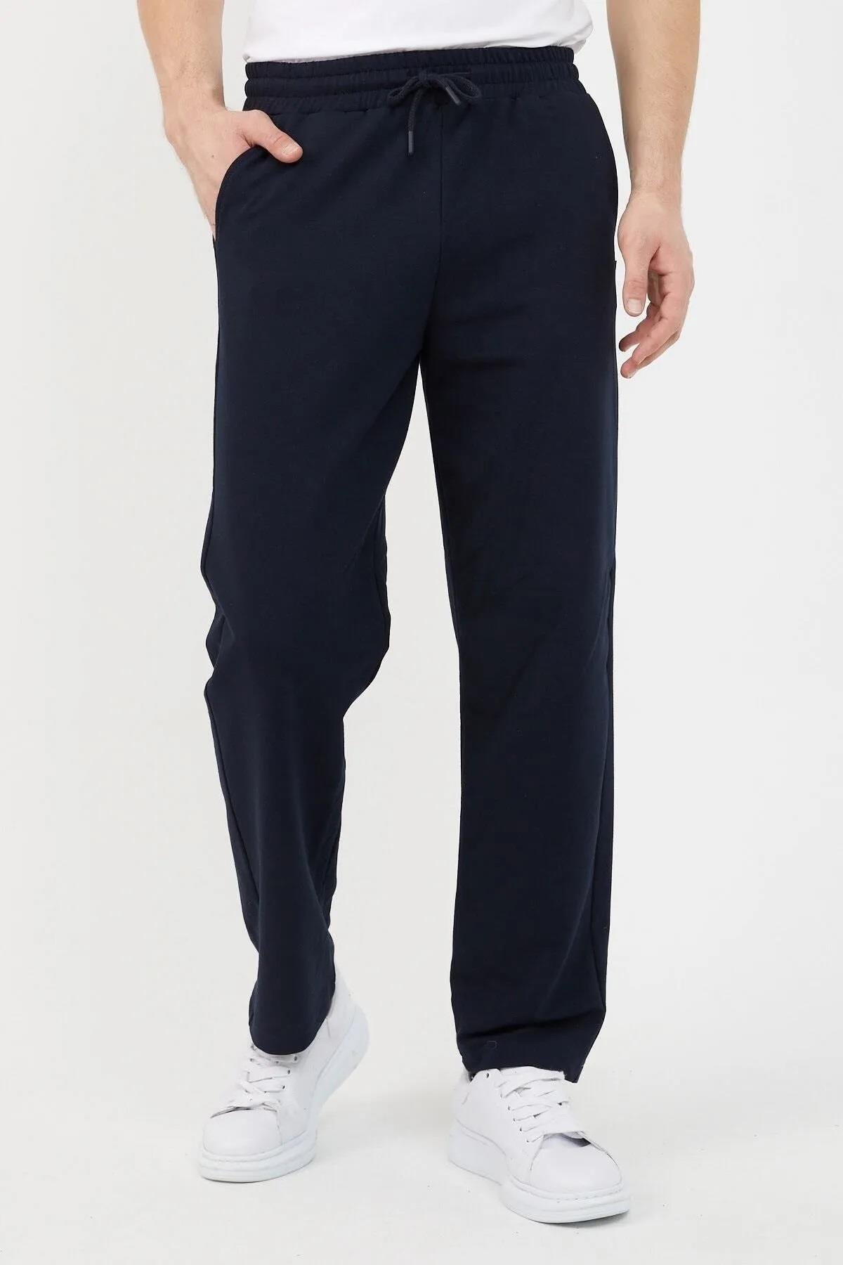 82904 Dewberry Straight Leg Relaxed Cut Mens Sweatpant-LACİVERT