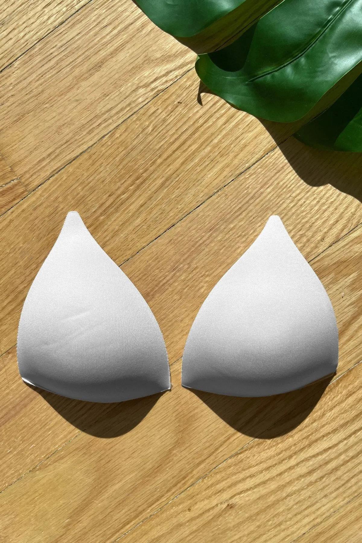 84322 Dewberry Triangle Bikini Top with Double Push-Up Pad-BEYAZ