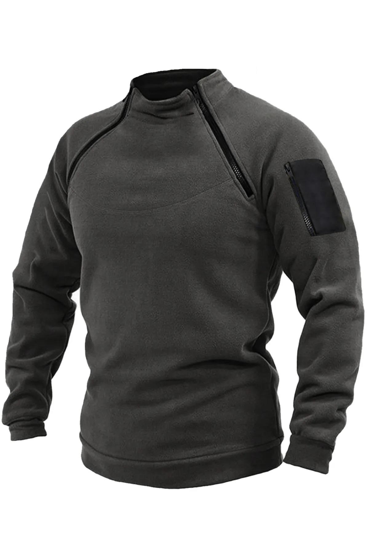 90777 Dewberry Mens Fleece with Arm Pocket-FÜME