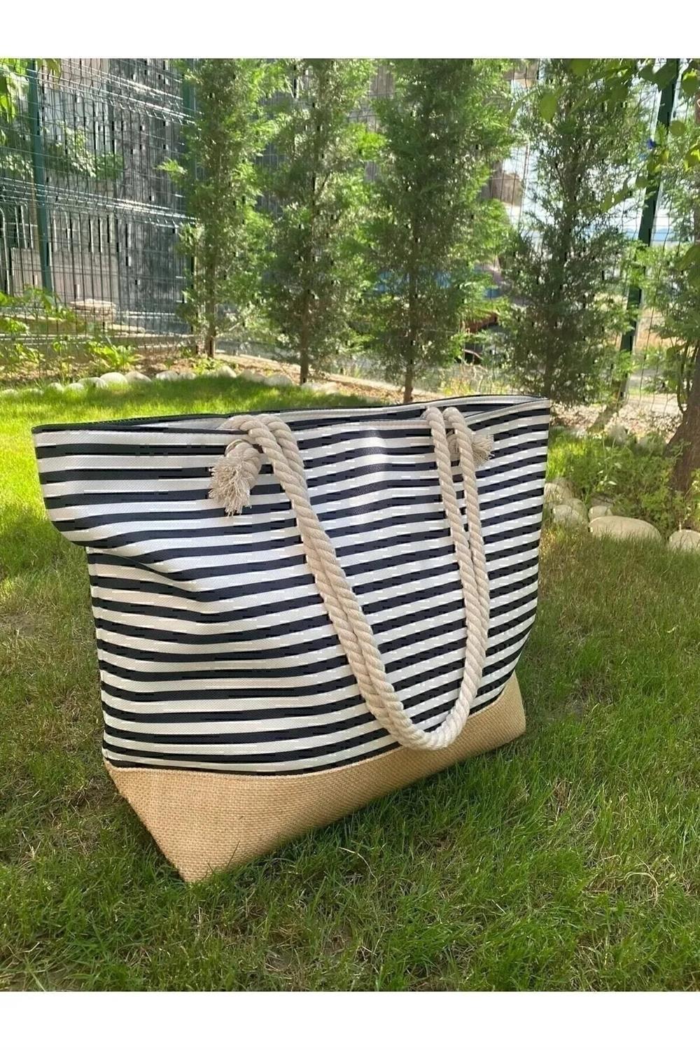 92547 Dewberry Soft Handle Womens Beach Bag-BEJ
