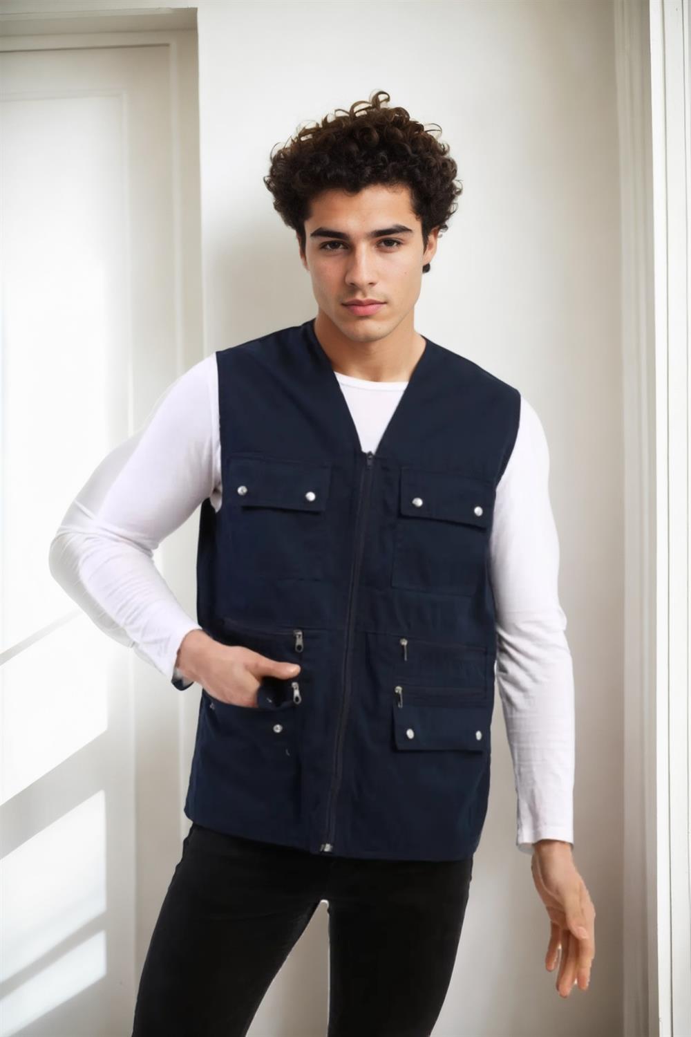 94105 Dewberry Multi-Pocket Mens Vest-LACİVERT