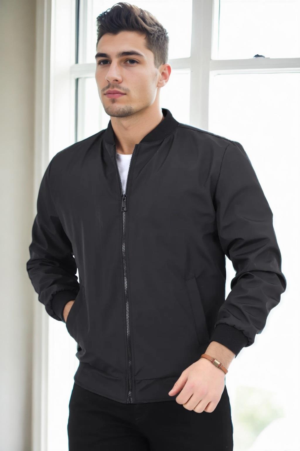 96819 Dewberry College Collar Classic Seasonal Mens Coat-SİYAH