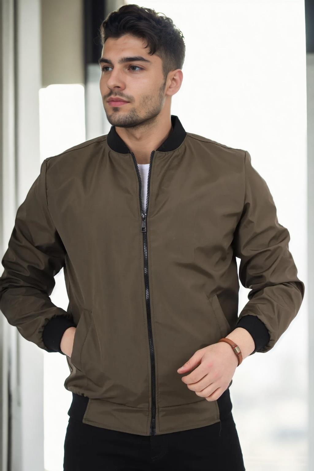 96819 Dewberry College Collar Classic Seasonal Mens Coat-HAKİ