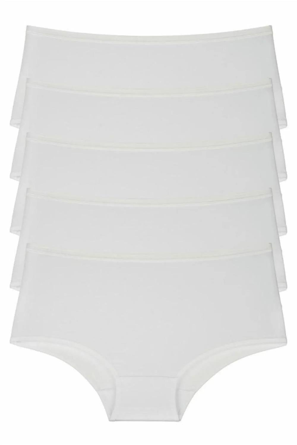 98545 Dewberry Women Panties High Waist Pack of 5-BEYAZ