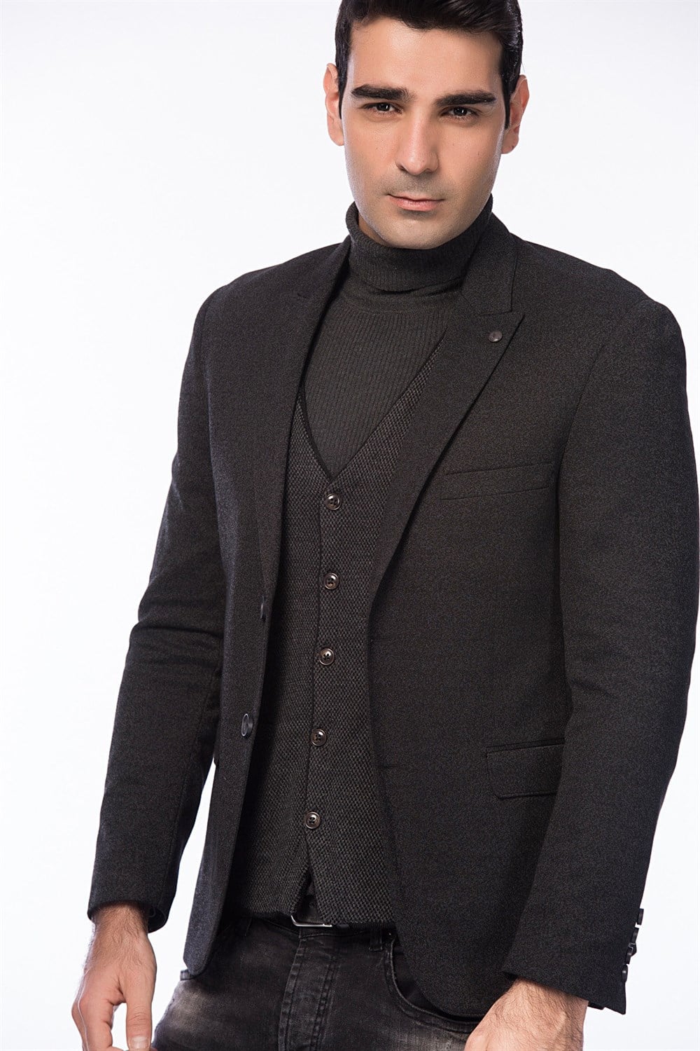 C9029 DEWBERRY ERKEK CEKET-SİYAH