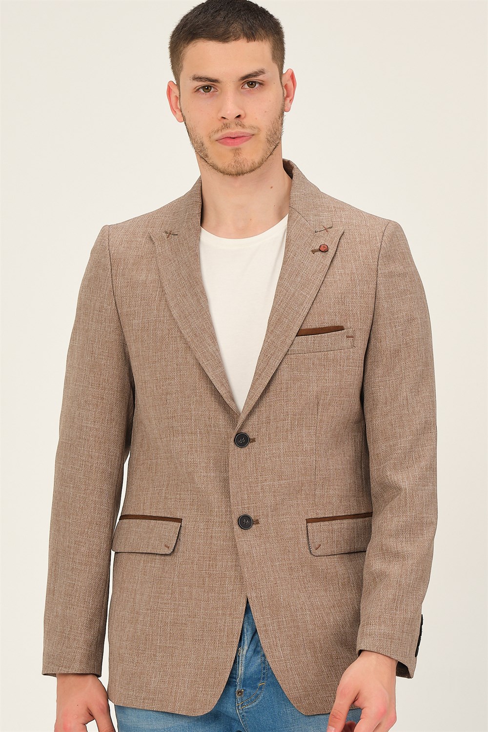 C9057 DEWBERRY ERKEK CEKET-KAHVE