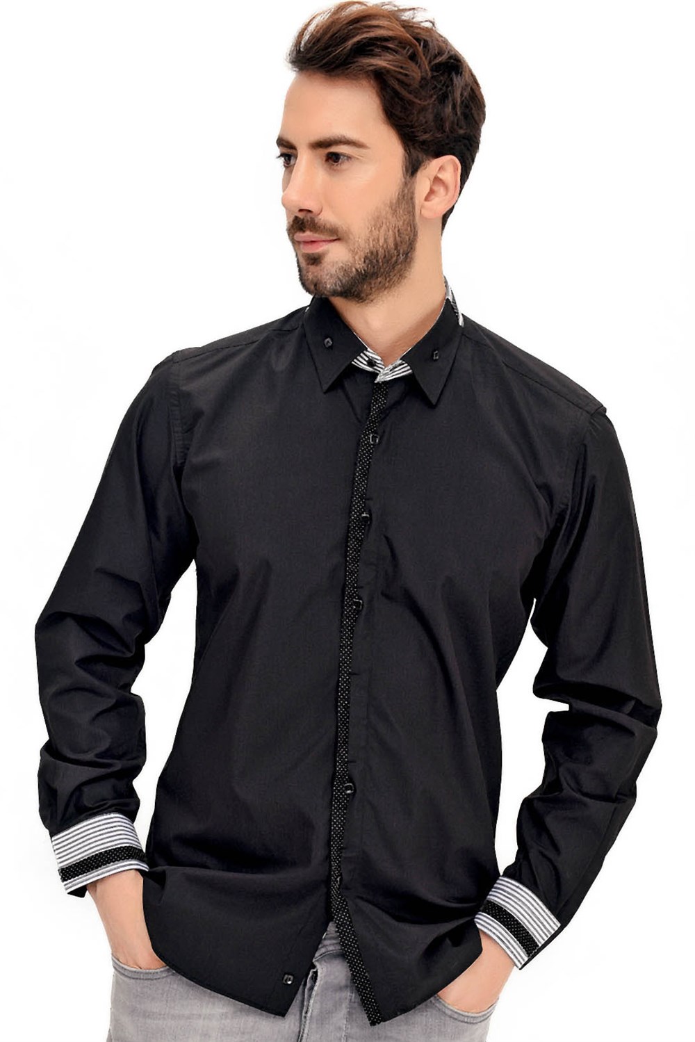 G560 DEWBERRY GÖMLEK-SİYAH