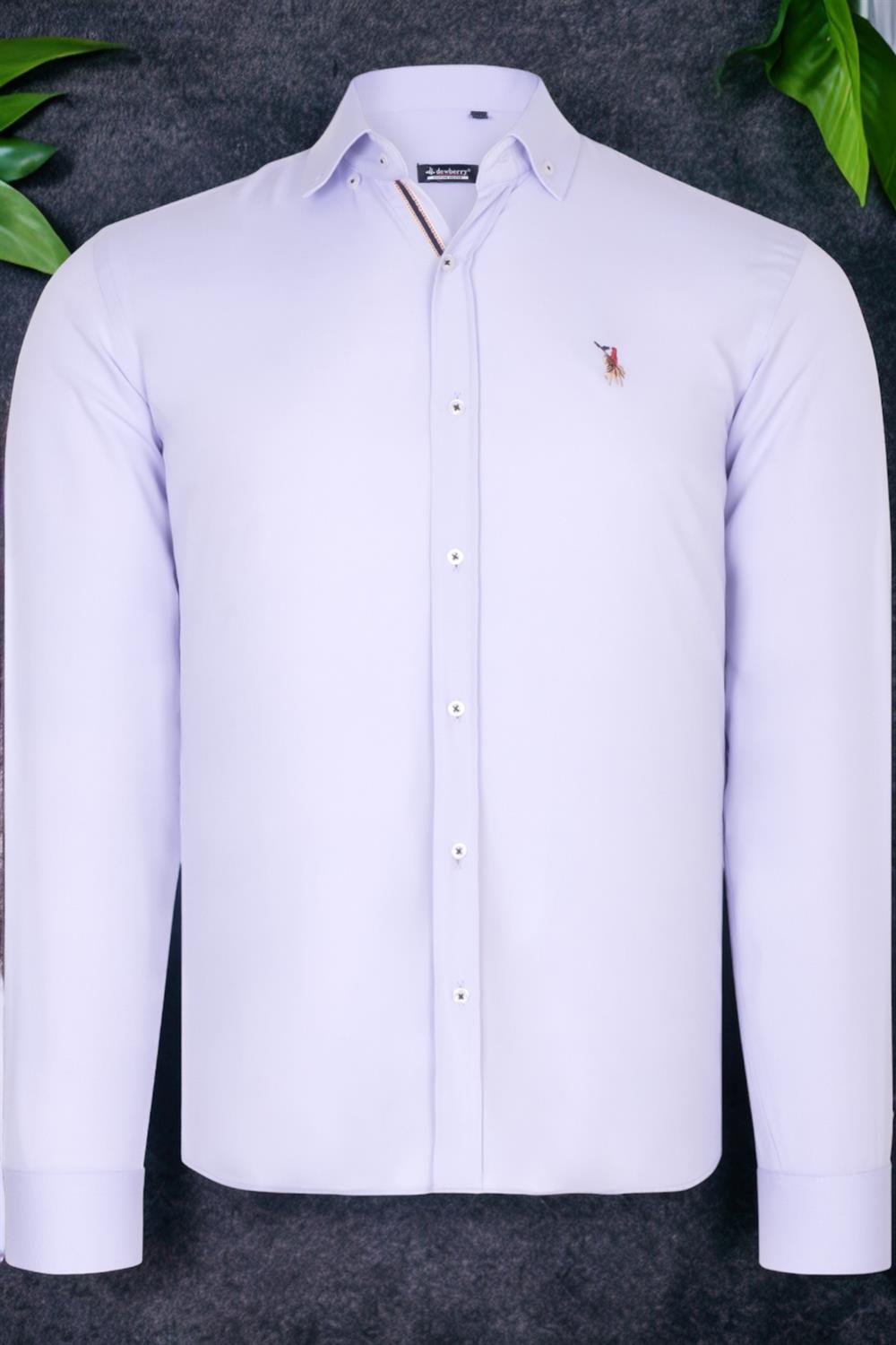 G674 DEWBERRY ERKEK GÖMLEK-AÇIK LİLA