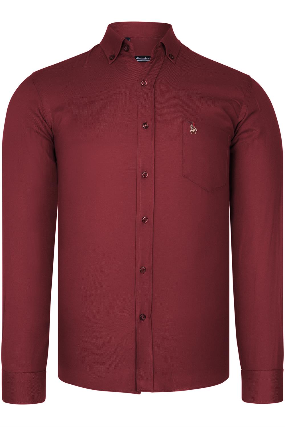 G785 DEWBERRY ERKEK GÖMLEK-BORDO