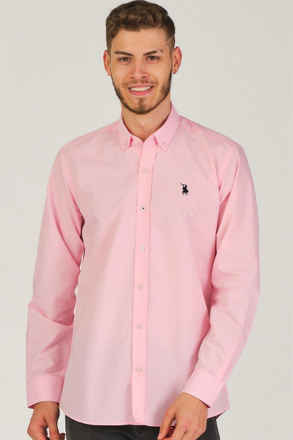 G925 DEWBERRY ERKEK GÖMLEK-PEMBE