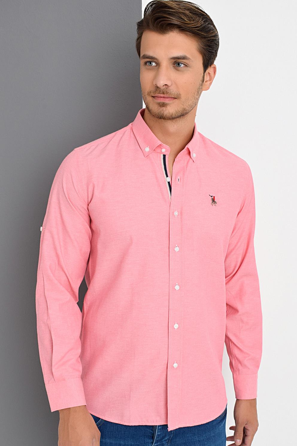 G974 DEWBERRY ERKEK GÖMLEK-PEMBE