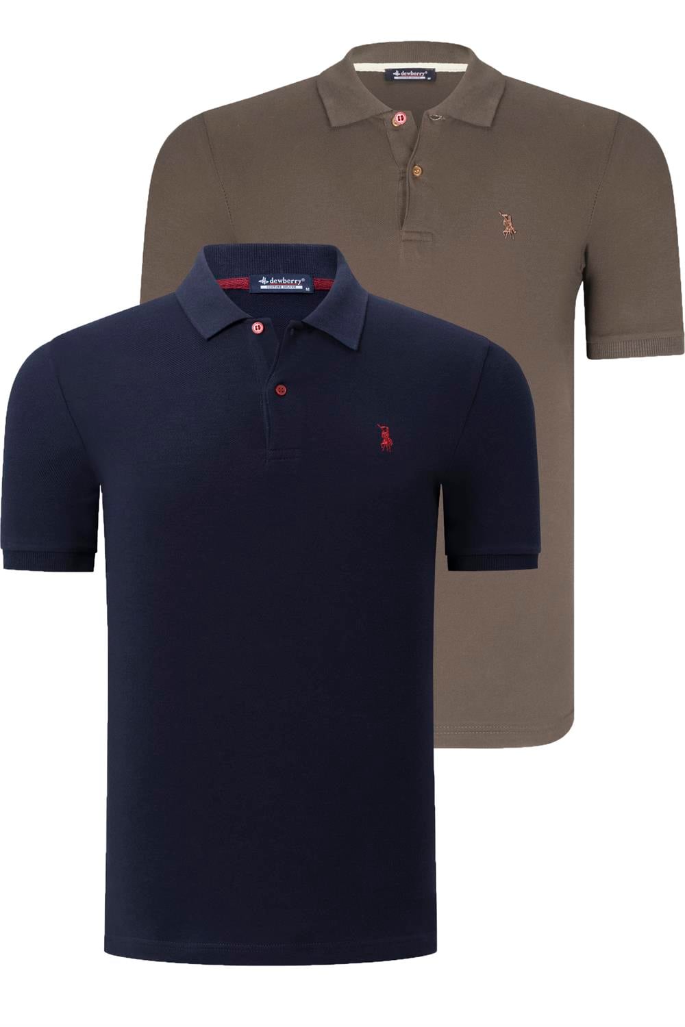 İKİLİ SET T8561 DEWBERRY ERKEK TSHIRT-LACİVERT-YEŞİL