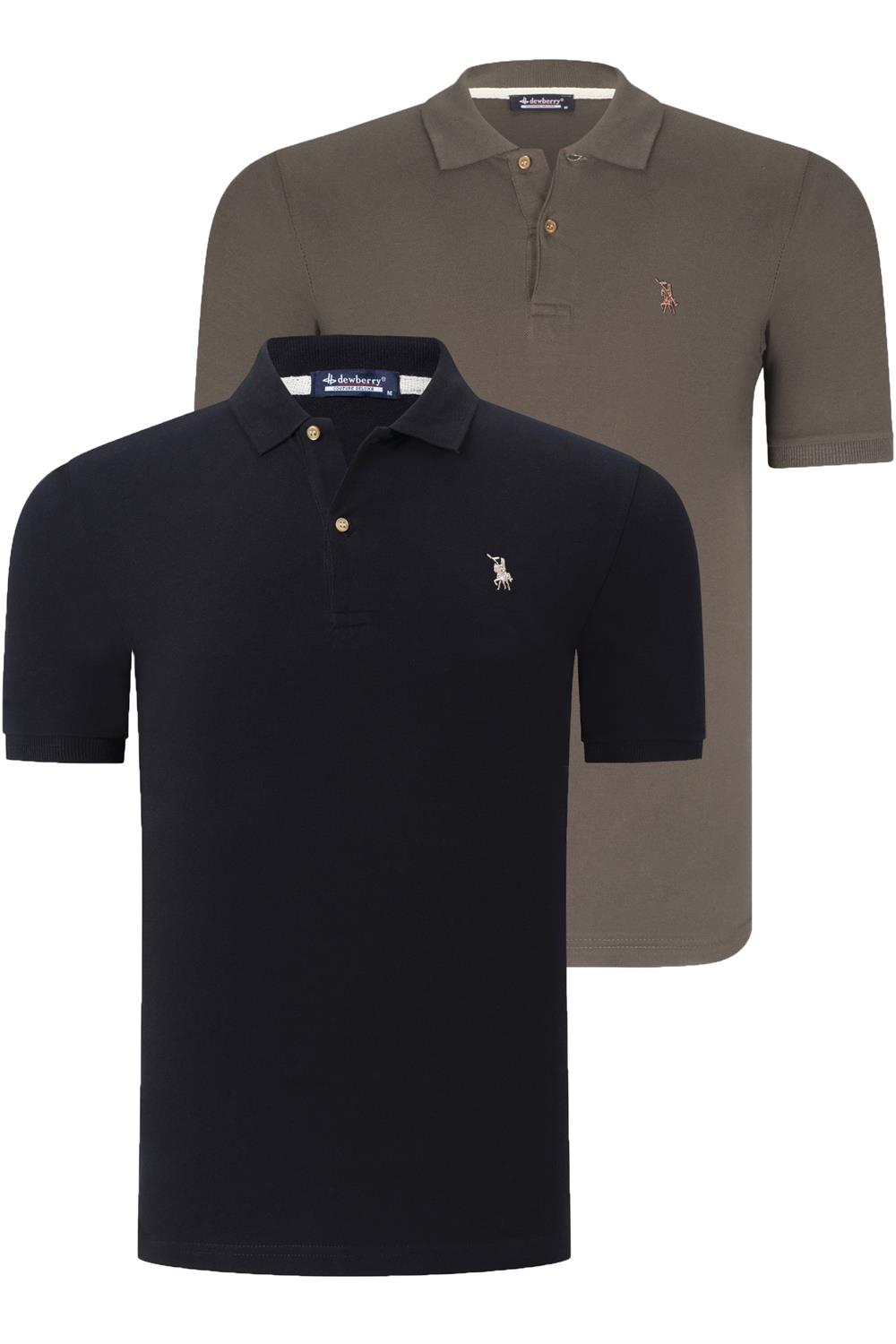İKİLİ SET T8561 DEWBERRY ERKEK TSHIRT-YEŞİL-SİYAH