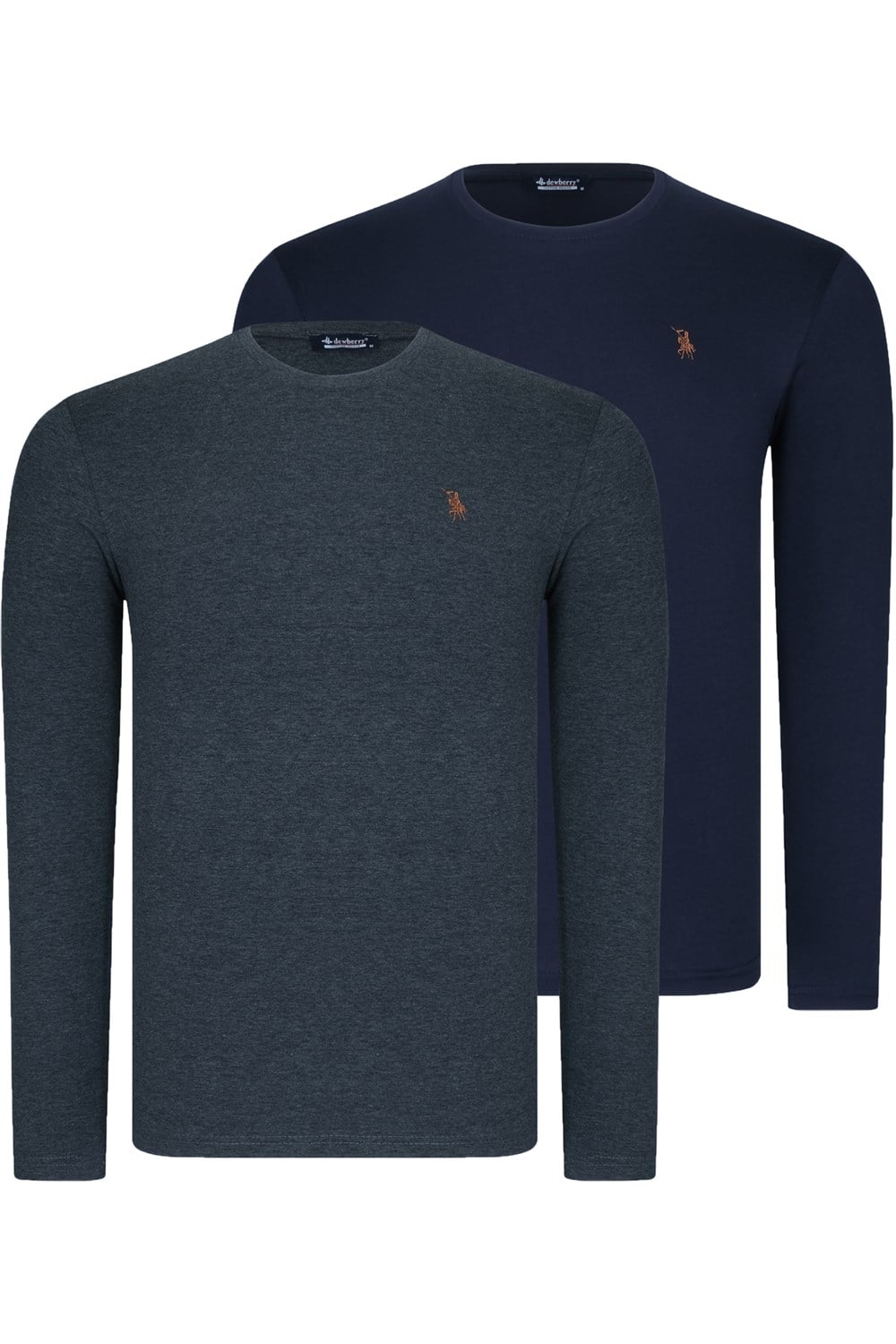 İKİLİ SET T8588 DEWBERRY YUVARLAK YAKA ERKEK SWEATSHIRT-ANTRASİT-LACİVERT