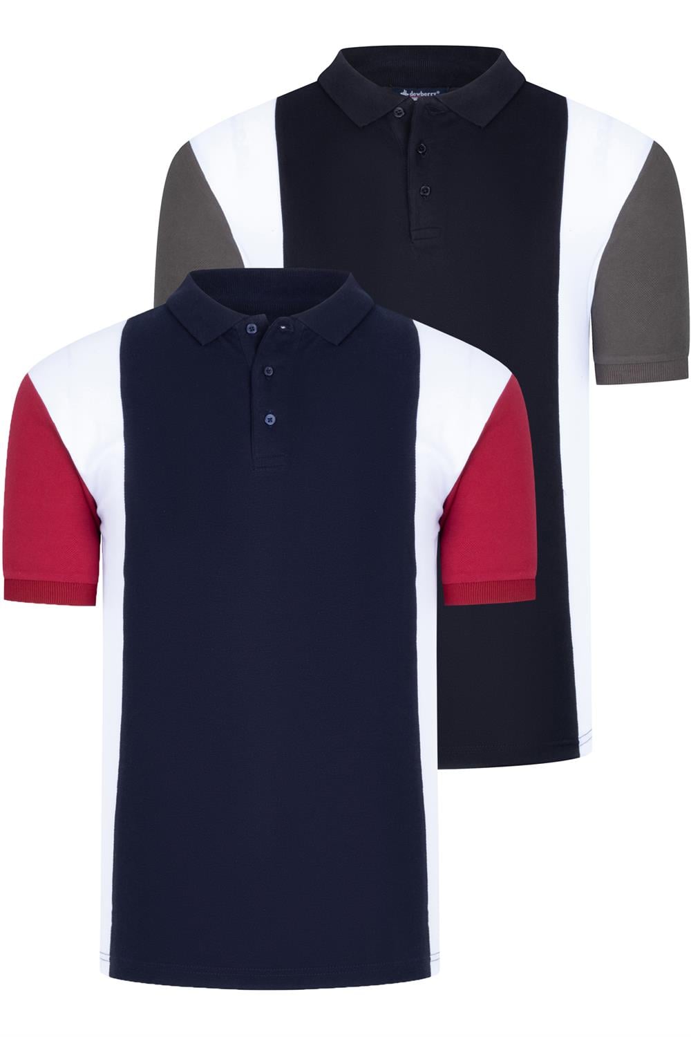 İKİLİ SET T8596 DEWBERRY ERKEK TSHIRT-SİYAH-LACİVERT