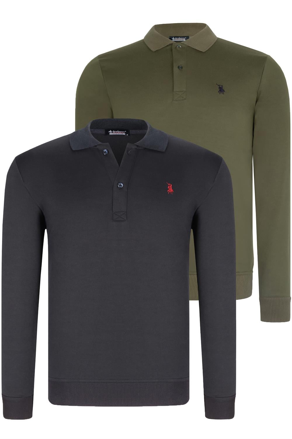 İKİLİ SET V4007 DEWBERRY ERKEK SWEATSHIRT-LACİVERT-HAKİ