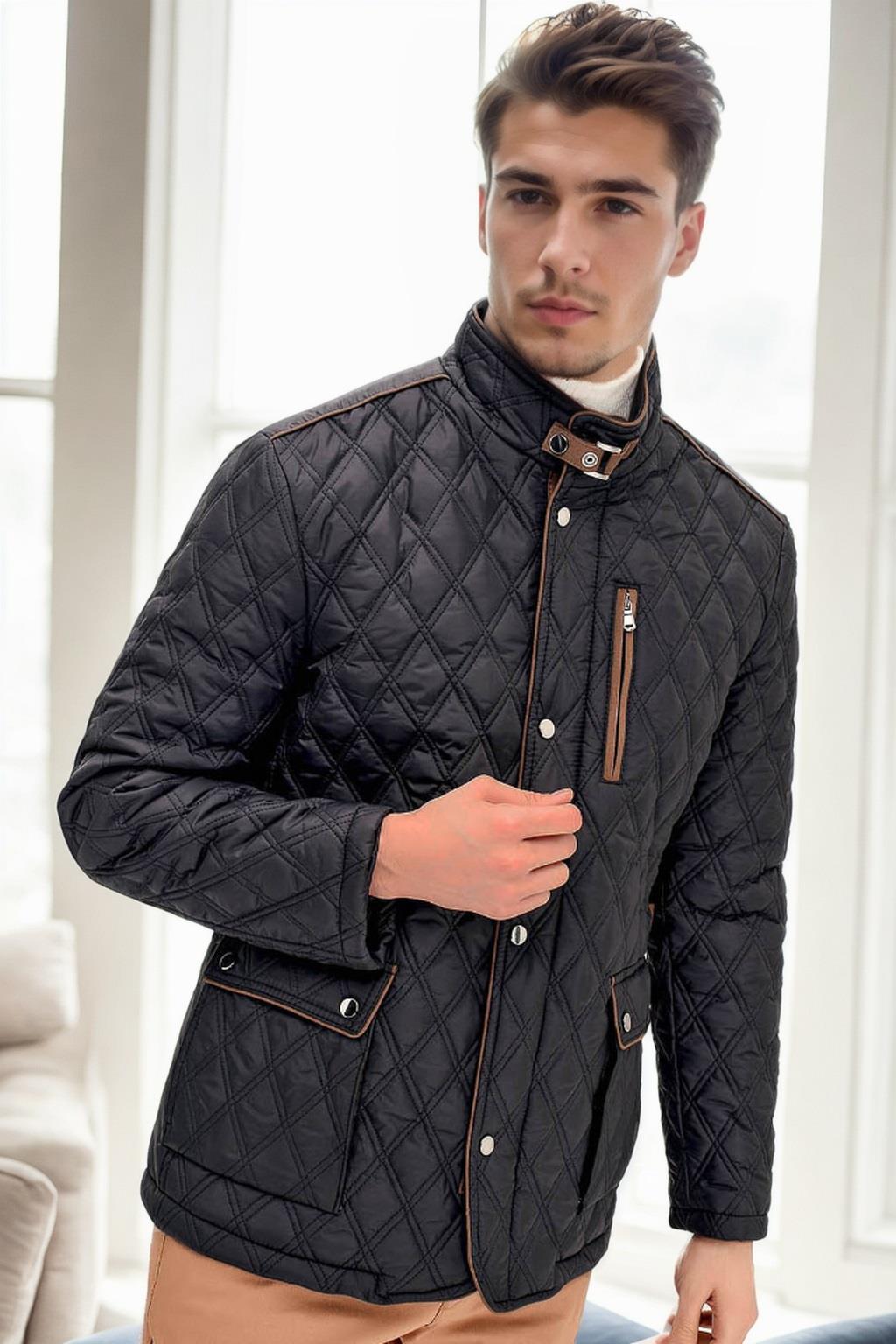 K9613 DEWBERRY KABAN-SİYAH