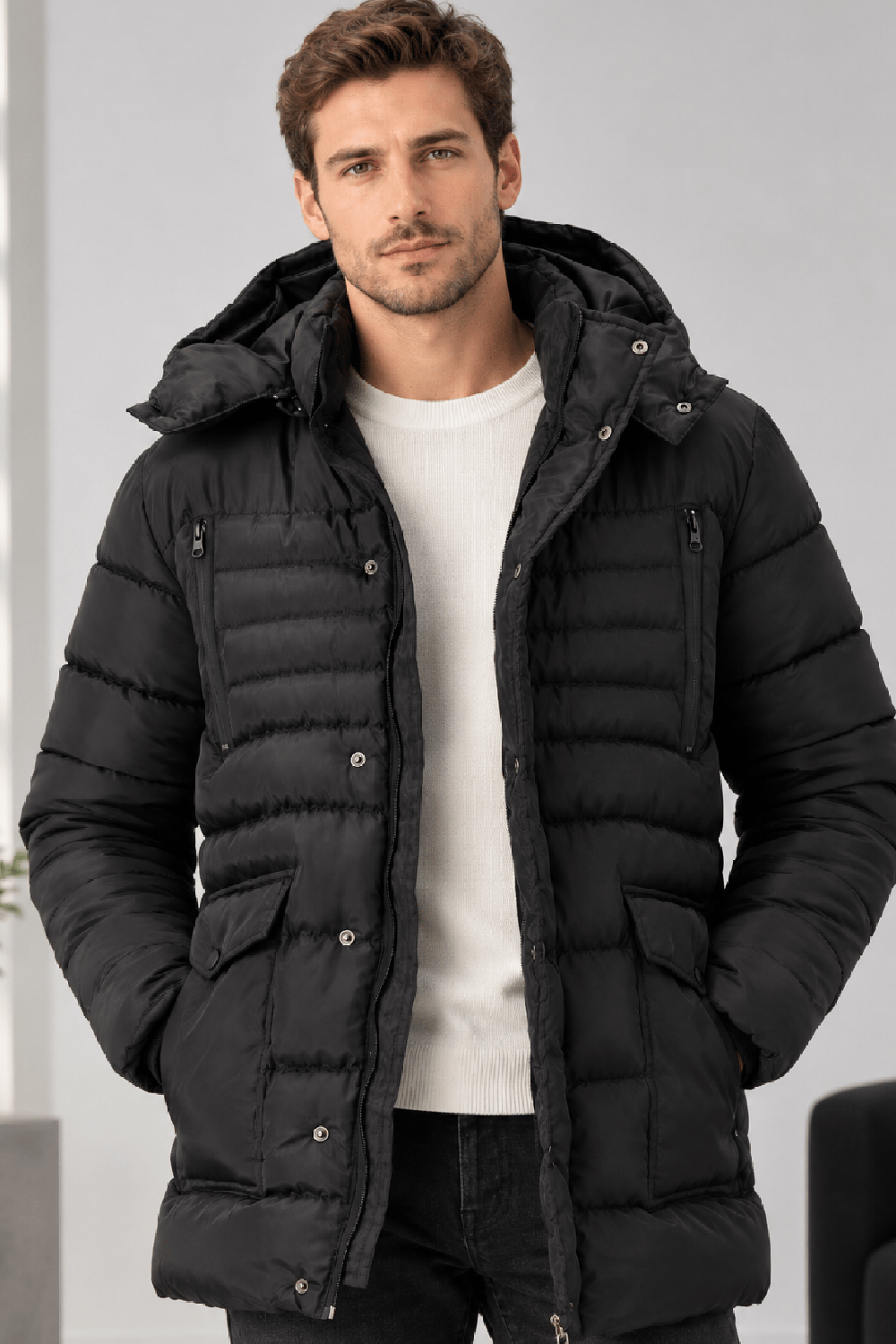 M8657 DEWBERRY ERKEK MONT-SİYAH-3