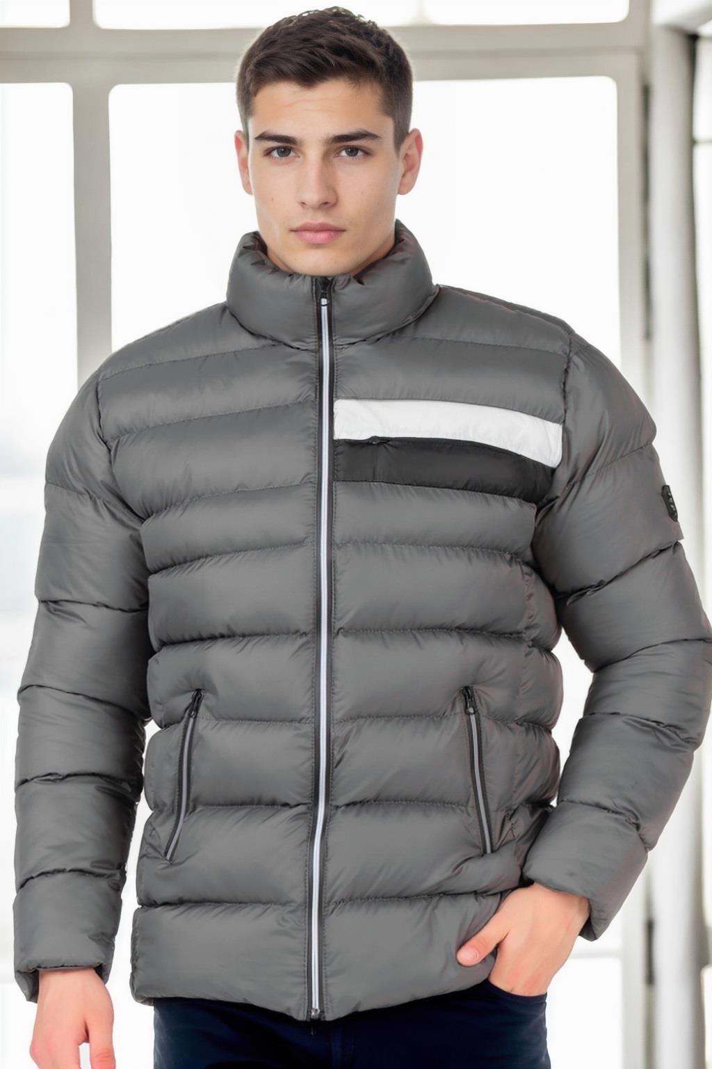 M9650 DEWBERRY ERKEK PUFFER MONT-GRİ