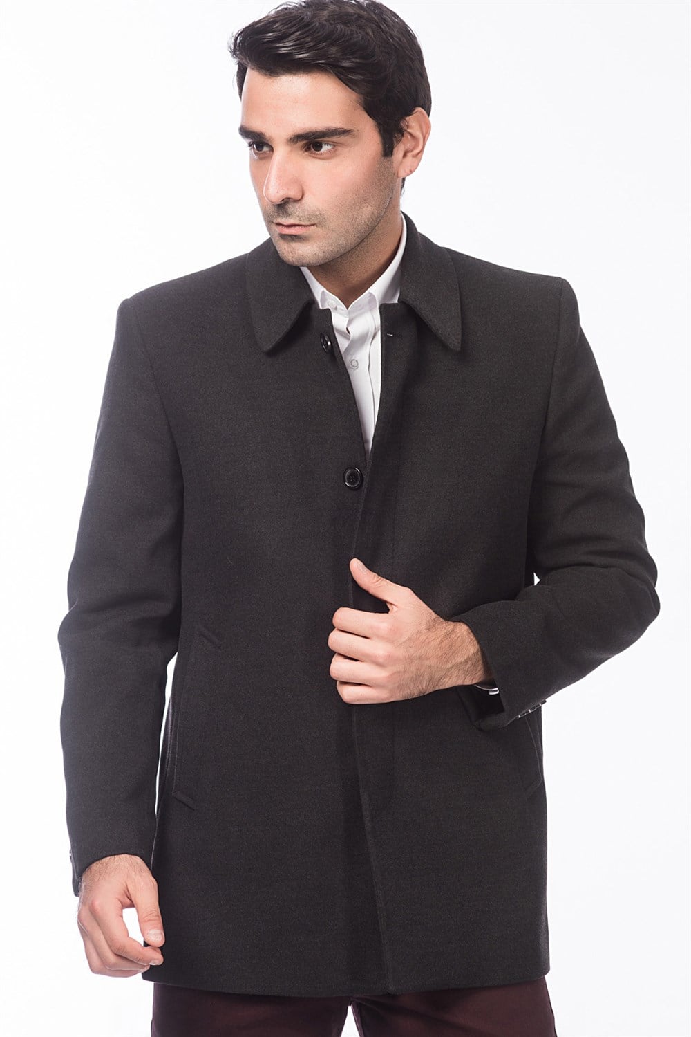 PLT8206 DEWBERRY ERKEK PALTO-ANTRASİT
