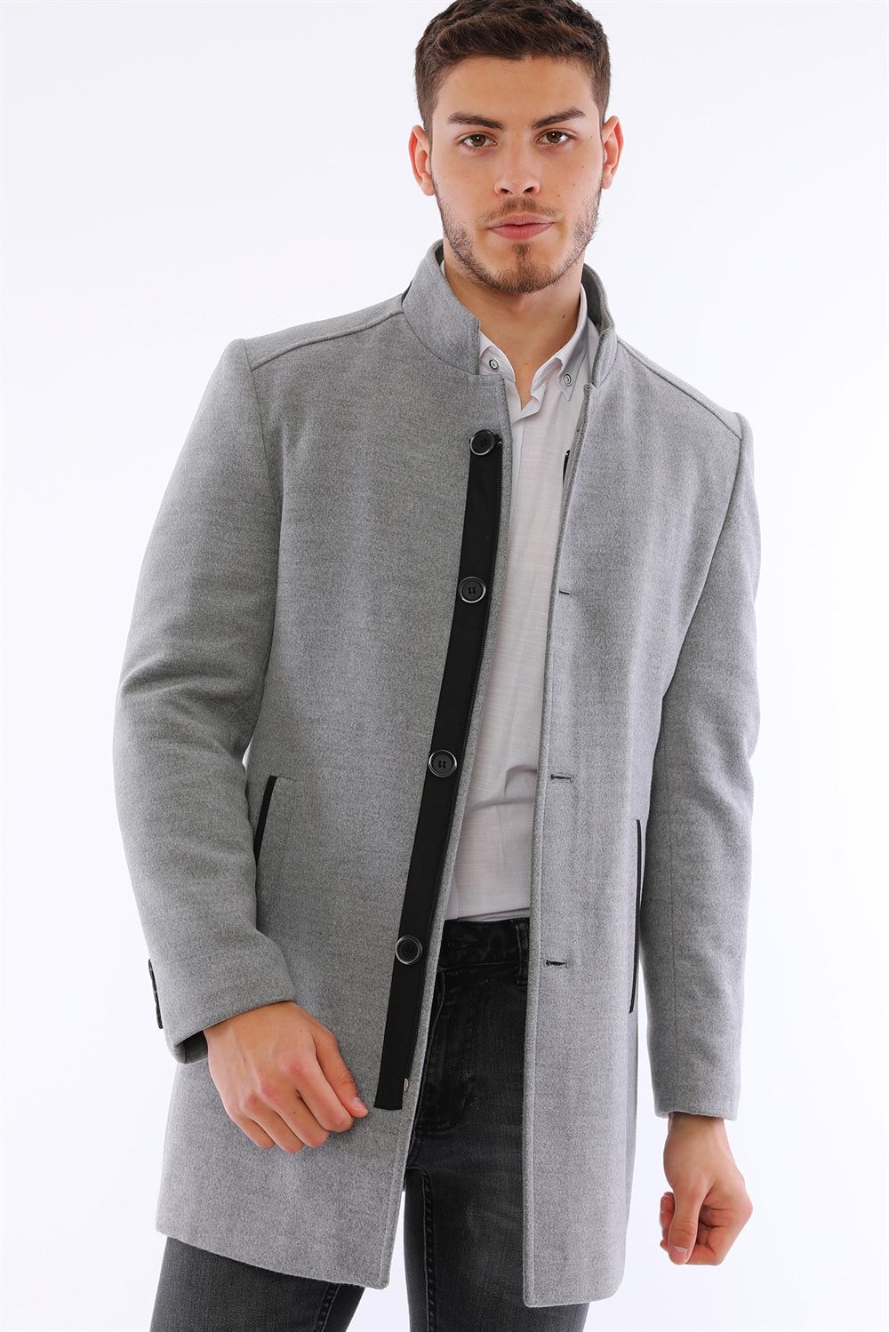 PLT8327  DEWBERRY ERKEK PALTO-GRİ