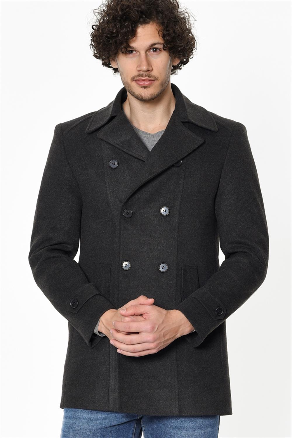 PLT8329 DEWBERRY PALTO-DÜZ ANTRASİT