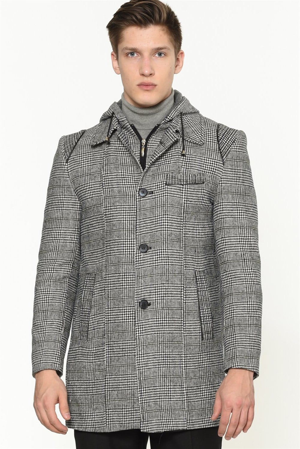 PLT8335 DEWBERRY ERKEK PALTO-EKOSE GRİ