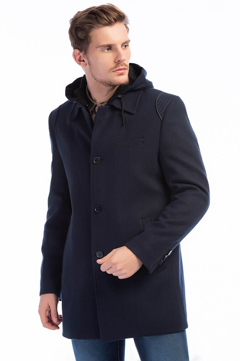PLT8335 DEWBERRY ERKEK PALTO-LACİVERT