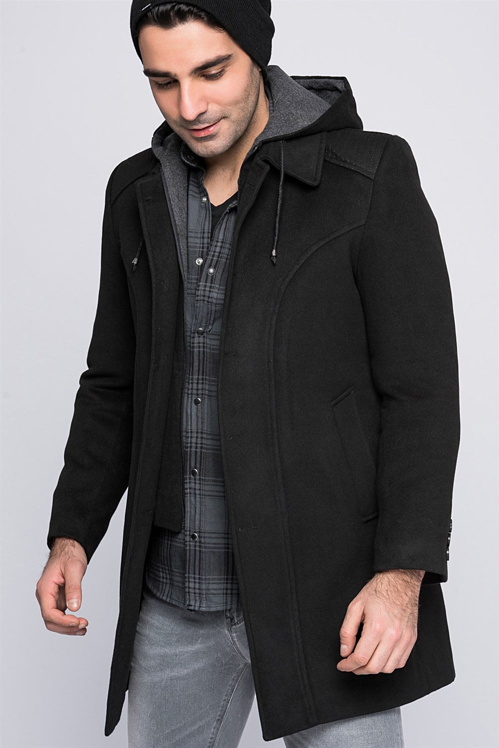 PLT8339 DEWBERRY PALTO-SİYAH