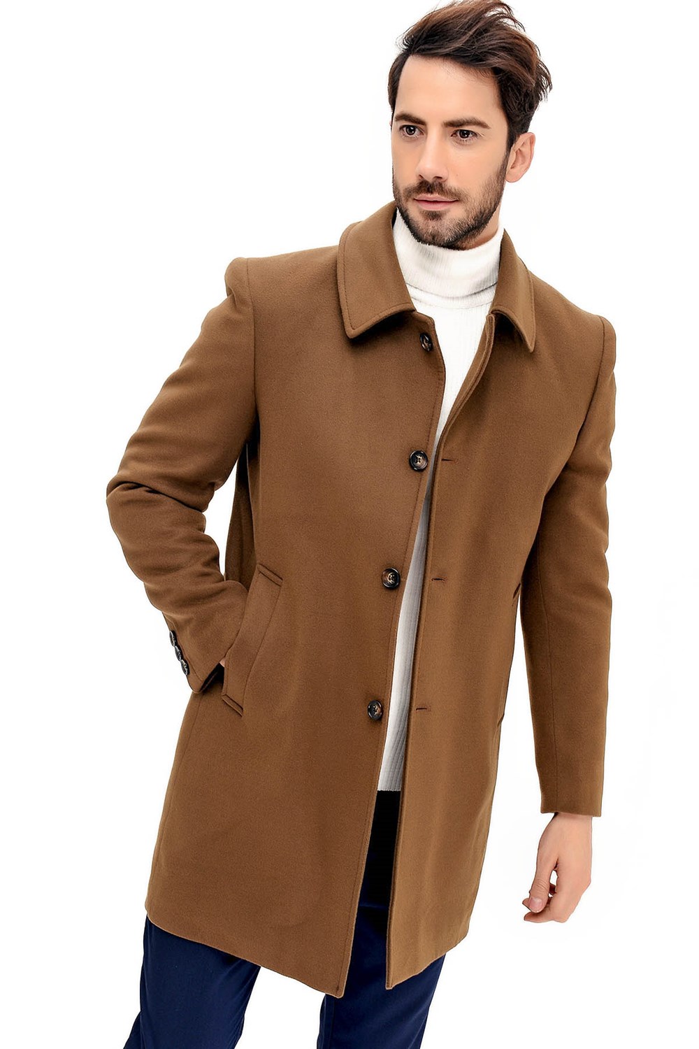 PLT8364 DEWBERRY ERKEK PALTO-CAMEL