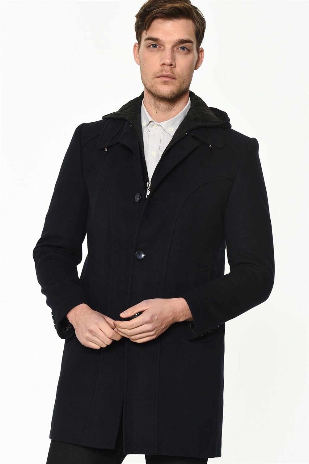 PLT8366 DEWBERRY ERKEK PALTO-LACİVERT