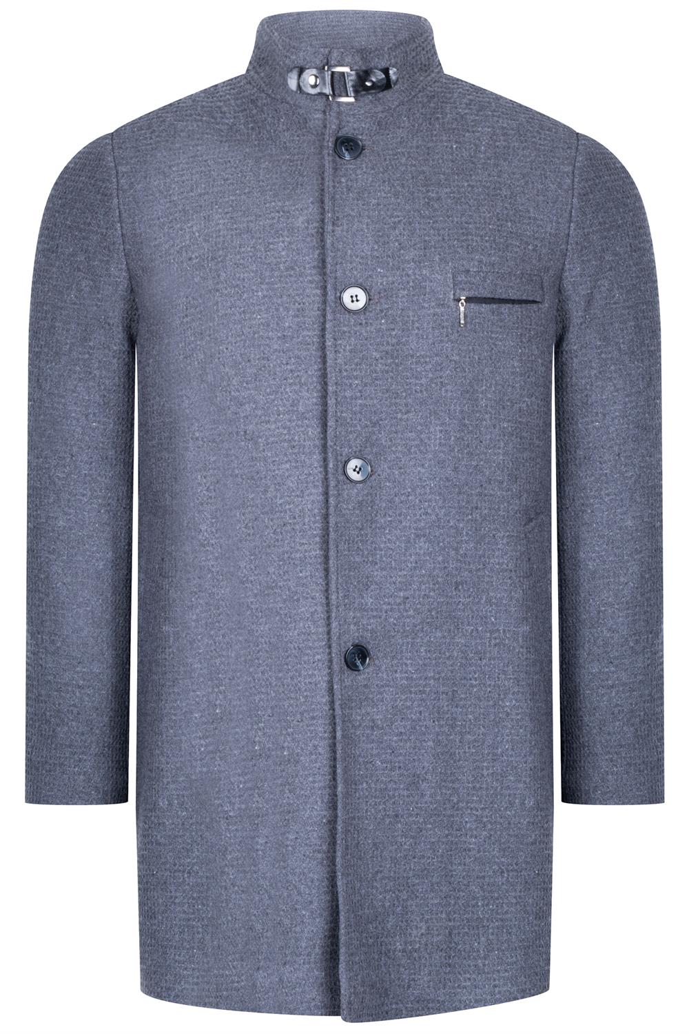 PLT8367 DEWBERRY ERKEK PALTO-KOYU DÜZ GRİ