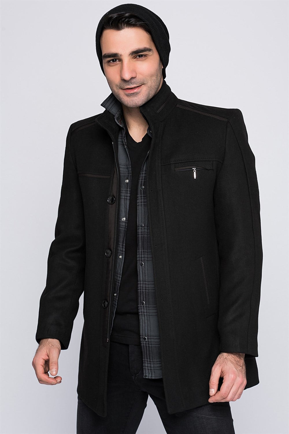 PLT8369 DEWBERRY PALTO-SİYAH